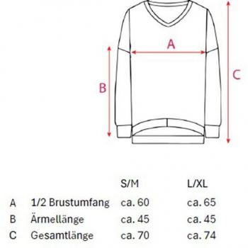 Zwillingsherz‑Sweatshirt „Leo Allover Neon‑Kante“ – neon‑farbener Vokuhila‑Schnitt