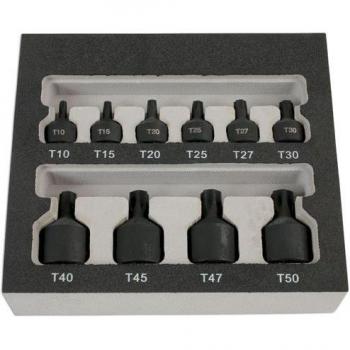 Laser Tools Low Profile Impact Star Socket Bit Set 1/4D 3/8D 9 Piece