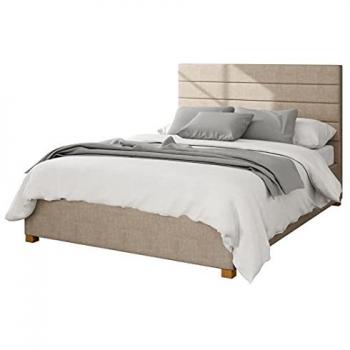 Kelly Weave Ottoman Storage Bed – Small Double, Taupe
