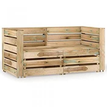 Imprägniertes Kiefernholz 2-Sitzer Gartenmöbel Grün
