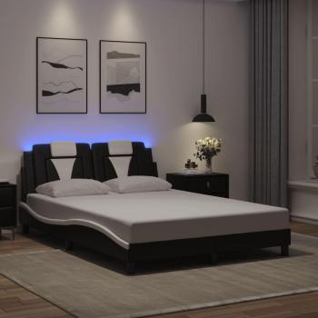 Cadre de lit moderne avec LED 140x190 cm