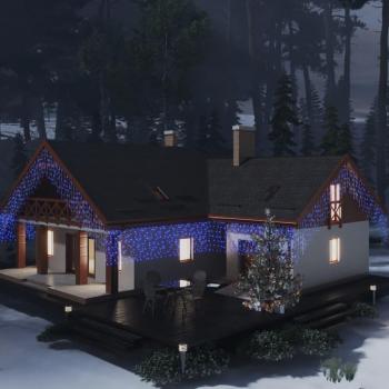 Amanecer/Crepúsculo 10m – Cortina LED Azul 8 Modos