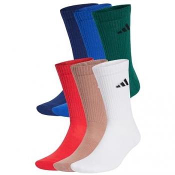 Crew Socks, Blue Light Wash, Adidas – 6 Pack