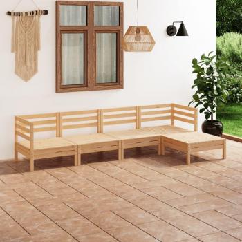 Garden Furniture Set: 5 Pieces of Solid Pinewood Lounge, vidaXL