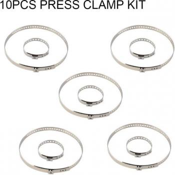 10Pcs Adjustable Axle CV Joint Boot Clamp Kit 31-41mm 70-125mm