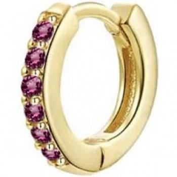 Brillo Rosa Arito Pendiente 18kt