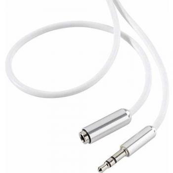 Cavo Prolunga Jack Audio 3.5 mm 1 m Bianco