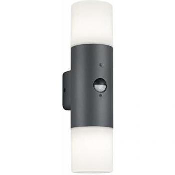 Applique LED cilindro antracite con sensore di movimento
