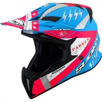 Suomy Casco Moto Cross X-Wing Jetfighter Rosa L