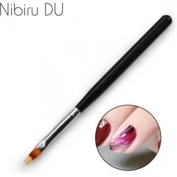 1 Pc Black Wooden Handle Gradient Nail Brush