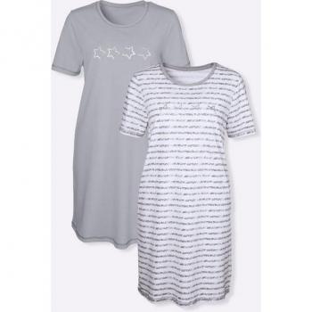 T-shirt long rayé gris 46/48
