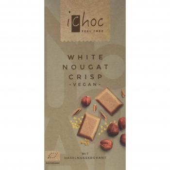 Organic White Chocolate with Hazelnut Nougat Crisp
