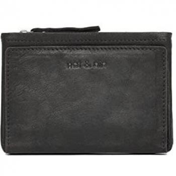 Portefeuille Nat et Nin Soly en cuir noir