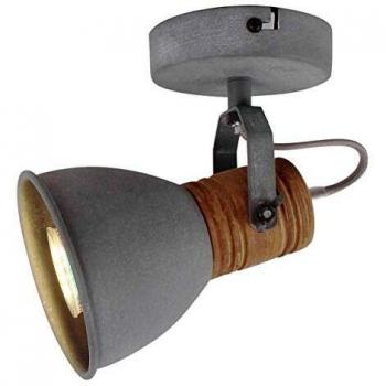 LED-Wandstrahler „Frieda“ – 16 cm, Metal‑Wood Antik‑Design (BRILLIANT)