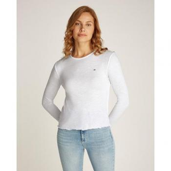 Tommy Jeans Langarmshirt mit Babylock-Saum