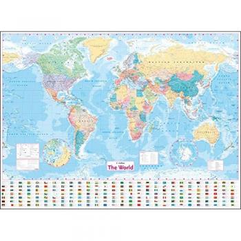 Collins World Wall Laminated Map