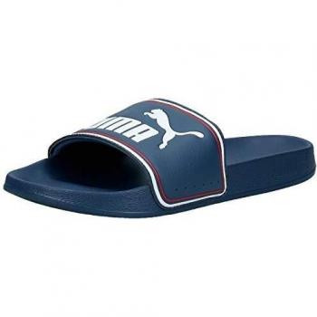 PUMA Leadcat FTR, Sandalias Unisex Adulto, Azul (Dark Denim White/High Risk Red), 43 EU
