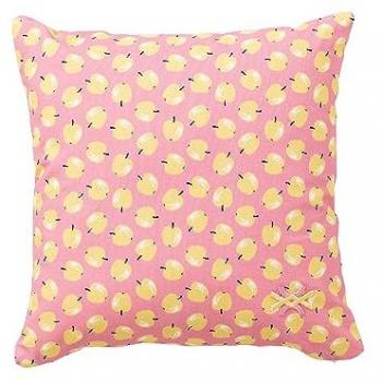 Cojín decorativo 40x40 cm 100% algodón azul con cerezas amarillas Benetton Fruits Be