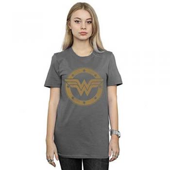 Bold Wonder Woman Shield Boyfriend Top – Cotton