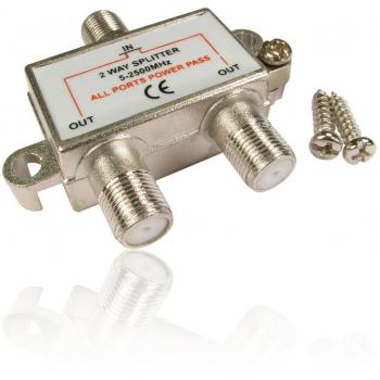 Satellite Cable Splitter – 2‑Way F‑Female, CDL Micro Brand