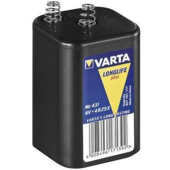 Varta® 6‑Volt-Blockbatterie 431 LongLife Plus (Zinc‑Chloride), Einzelblister