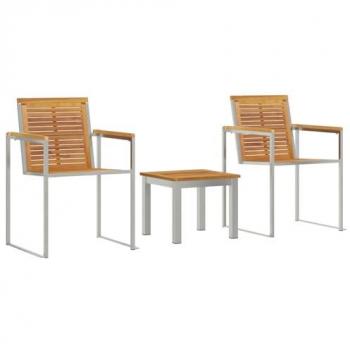 VidaXL Sonnenliege 3er Set aus solidem Teak