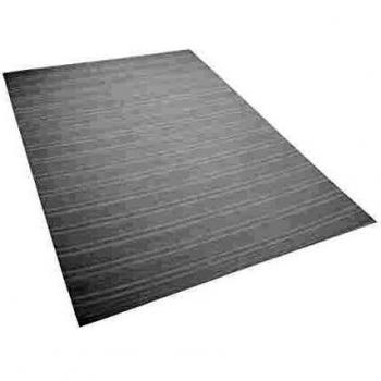 Beliani Trendy Hellgrau Streifen‑Teppich „Akyar“ – 140 × 200 cm, für Innen & Außen