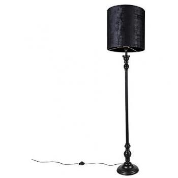 Timeless Black Floor Lamp with Black Lampshade
