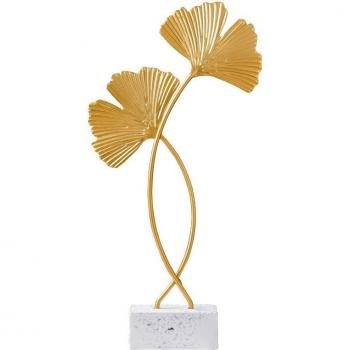 Golden Ginkgo Leaf Accent Piece for Home Decor