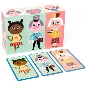Kids' 6-Piece Wooden Facial Block Learning Set