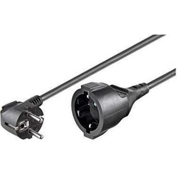 Rallonge secteur 2P+T noire 2 m, 16 A – H05VV‑F