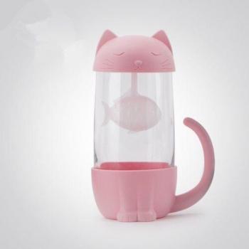 Taza de té con filtro para gatos