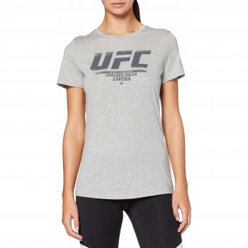 Reebok UFC FG Logo Tee T-Shirt Femme, Gris