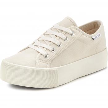 LASCANA Zapatillas Bajas en Crema y Blanco