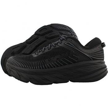 HOKA Men's Bondi 7 Running Shoes Black/Black Size 8.5 D