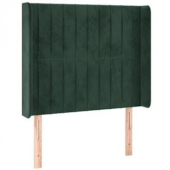 Tête de lit LED Vert foncé 103×16×118/128 cm Velours Vidaxl