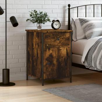 VidaXL Smoked Oak Nightstand 40x42x60 cm Engineered Wood