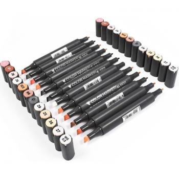 12 Color Dual-Ended Skin Tone Art Markers