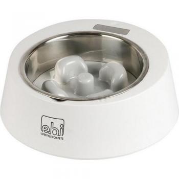 Volga Mangiatoio EBI Antiglouton 23x9 cm 500ml in Bianco con Ciotola e Dosatore