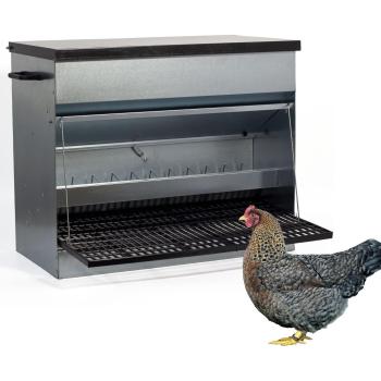 Tolva de Comida para Gallinas con Pedal Ajustable