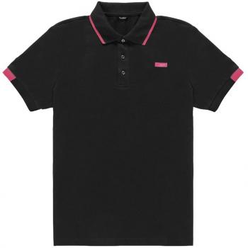 RefrigiWear Contrasting Collar Black Polo Shirt, Size S