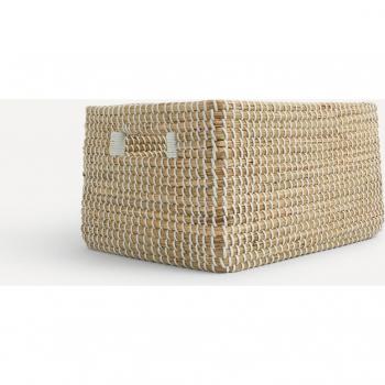 Recipiente de Seagrass con Diseño Botánico