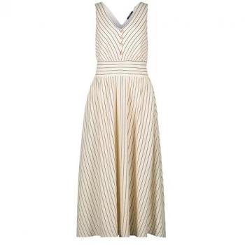 Zero Midikleid in CreamBlack mit Knöpfen