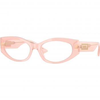 Versace VE3369 5392 Pink Transparent Geometry – Women’s 51 mm Acetate Frame