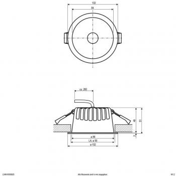 EVN LED-Wanddecke 778 lm – kombinierte Leuchte