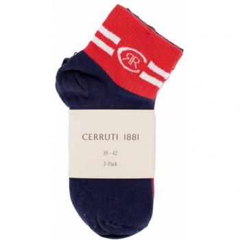 Noumea LotX3 Sosete Scurte Cerruti 10340 T39 46 39/42 Blu Inchiuso
