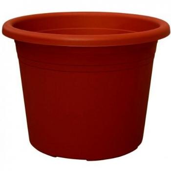 Geli Kunststoff-Blumentopf Cylindro rund, terracottafarben, 30 cm