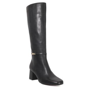 Black Wide‑Fit Leather Knee Boots “Sanna” – Dune London, Size 4