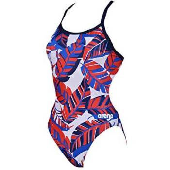 Damen Arena Badeanzug Tropicals Challenge in Blau