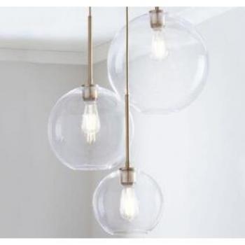 Hanging Glass Ball Light Fixture
